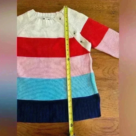 St. John's Bay Multicolor Striped Sweater - Picture 13 of 16